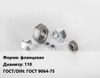 Гайка фланцевая D=110 ГОСТ 9064-75